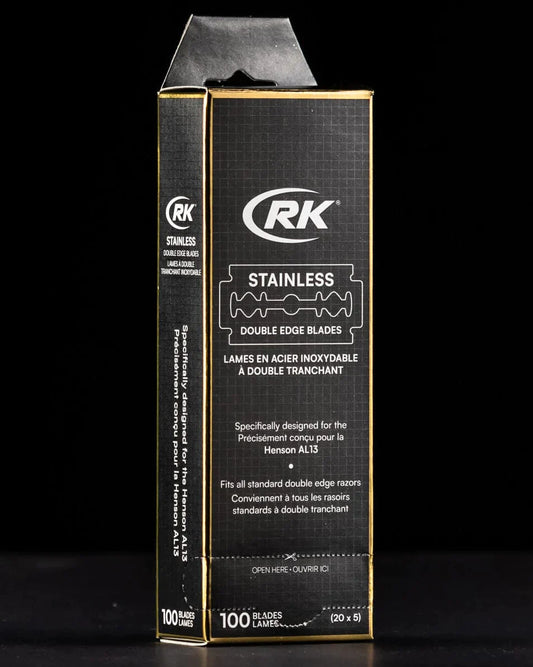 RK Shaving Stainless Steel Double Edged Blades 100 ( 20 x 5 boxes) - Shaving Time