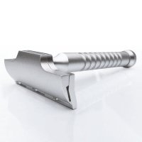 Satin Silver Hawk V2 Single Edge Safety Razor by RazoRock - Shaving Time