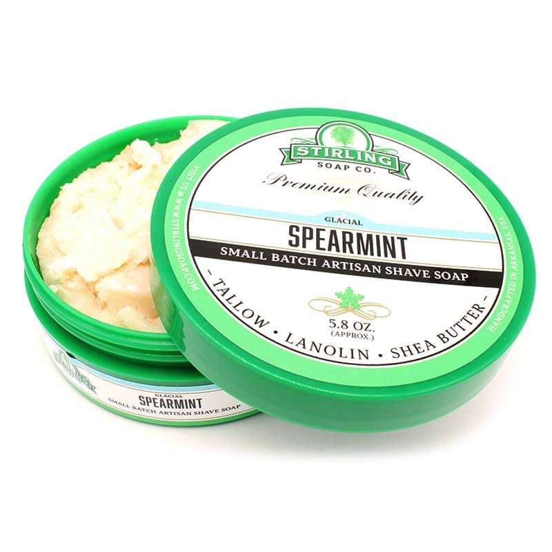 Stirling Glacial Spearmint Shaving Soap 164g (5.8oz) - Shaving Time