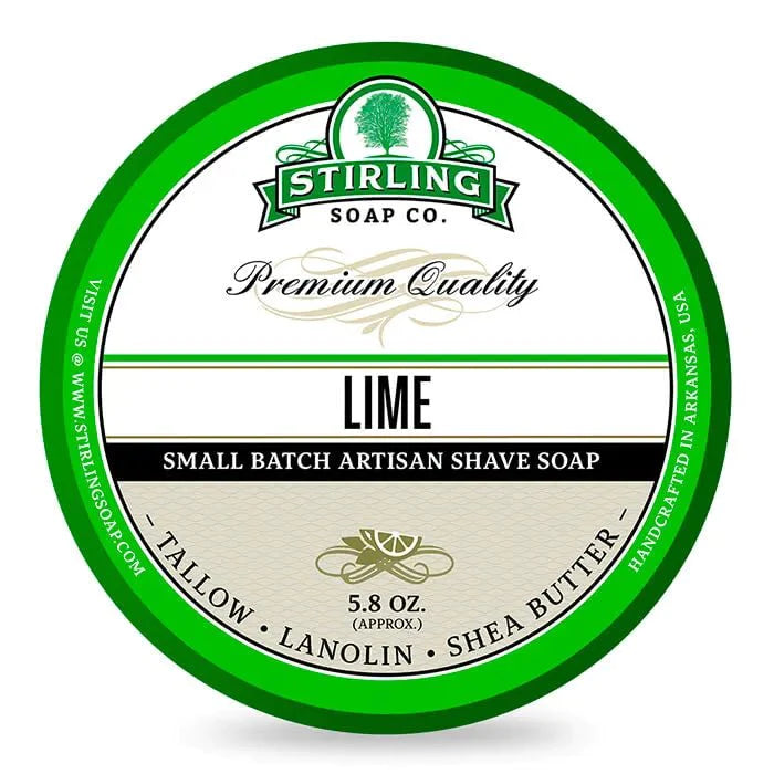 Stirling Lime Shaving Soap 164g (5.8oz) - Shaving Time