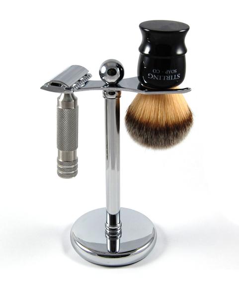 Stirling Regular Razor & Brush Stand - Shaving Time