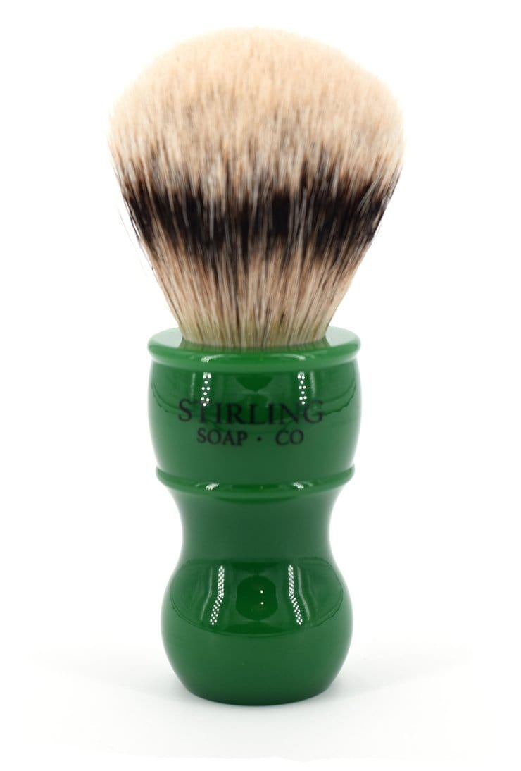 Stirling Soap Co Stirling Shaving Brush Stirling High Mountain White Badger Shave Brush (24mm x 57mm) Green