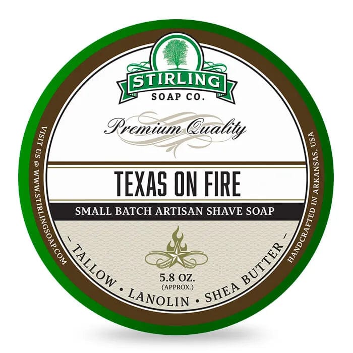 Stirling Texas on Fire Shaving Soap 164g (5.8oz) - Shaving Time