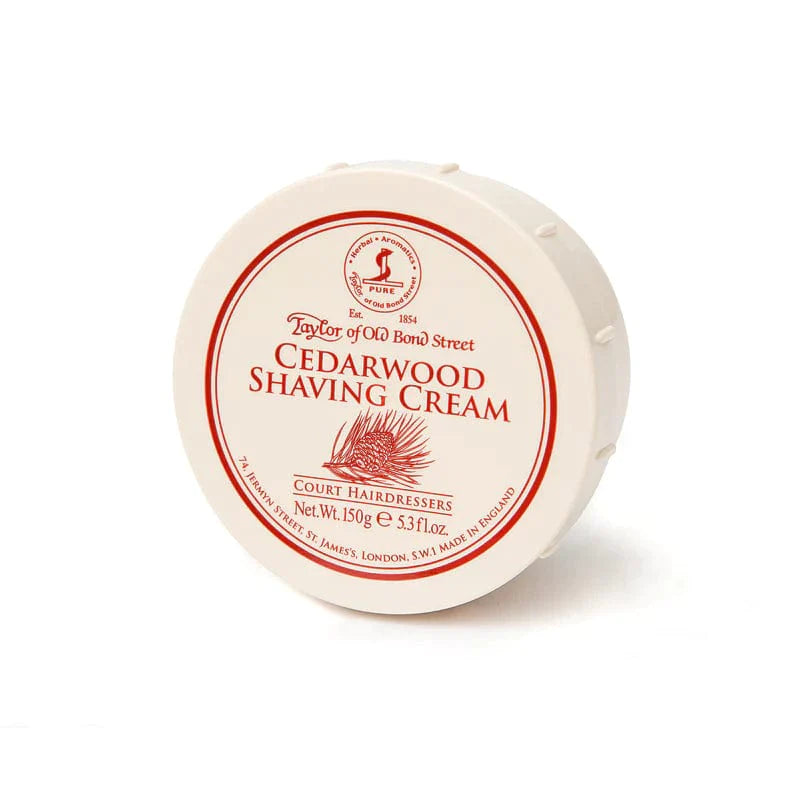 Taylor of Old Bond St Shaving Cream - Cedarwood 150g - Shaving Time