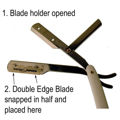 Shaving Shack Shaving Shack Straight Razor The Shaving Shack - Cut-Throat Straight Razor - Black (Uses Replaceable Blades)
