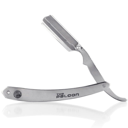 The Shaving Shack Falcon Stainless Steel Cut-Throat Straight Razor (Uses Replaceable Blades) - Shaving Time